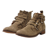 OXMOX Ankle Boots Brown Leather Womens UK 7