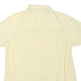 TOMMY HILFIGER Womens Cream Short Sleeve Shirt M Cotton Blend Casual Summer