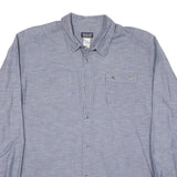 PATAGONIA Mens Blue Shirt 2XL Cotton Blend Long Sleeve Casual Workwear
