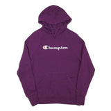 CHAMPION Womens Purple Hoodie M Pullover Cotton Blend Casual Sportswear