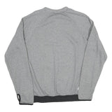 NIKE Mens Grey Cotton Blend Crew Neck Sweatshirt S Casual Sports Wear