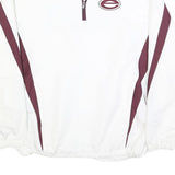 X GRAIN Mens White & Maroon Sweatshirt XL Pullover Zip Neck Sports Style
