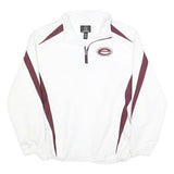 X GRAIN Mens White & Maroon Sweatshirt XL Pullover Zip Neck Sports Style