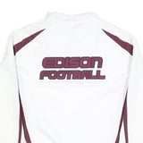 X GRAIN Mens White & Maroon Sweatshirt XL Pullover Zip Neck Sports Style