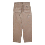 DICKIES Mens Jeans Beige Relaxed Straight Denim Rinse W32 L30 Workwear