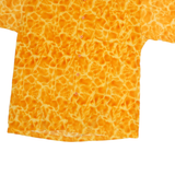 NORTH PEAK Mens Orange Cotton Shirt L Short Sleeve Casual Summer Beachwear