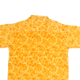 NORTH PEAK Mens Orange Cotton Shirt L Short Sleeve Casual Summer Beachwear