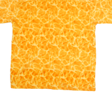 NORTH PEAK Mens Orange Cotton Shirt L Short Sleeve Casual Summer Beachwear
