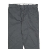 DICKIES Mens Cotton Blend Black Regular Fit Straight Leg Trousers W38 L28