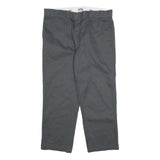 DICKIES Mens Cotton Blend Black Regular Fit Straight Leg Trousers W38 L28