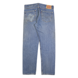 LEVI'S 505 Mens Jeans Blue Regular Straight Denim Medium W35 L32 Classic Style