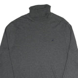 NAUTICA Mens Grey Plain Pullover Roll Neck Basic Knit XL Cotton Blend Jumper