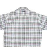 TOMMY HILFIGER Mens White Green Red Checked Shirt XL Casual Cotton Blend
