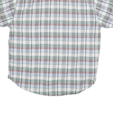 TOMMY HILFIGER Mens White Green Red Checked Shirt XL Casual Cotton Blend