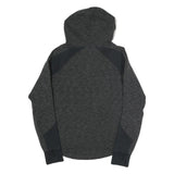 PUMA Womens Black & Charcoal Hooded Pullover Hoodie UK 8 Cotton Blend