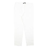 WEEKEND MAX MARA Womens Cotton Blend White Slim Skinny Trousers W28 L28 Stylish
