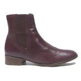 BOCAGE Womens Chelsea Boots Leather Burgundy UK 6 Elegant Stylish Comfort
