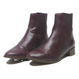 BOCAGE Womens Chelsea Boots Leather Burgundy UK 6 Elegant Stylish Comfort