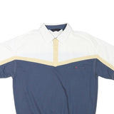 SAFE HARBOR Mens White & Navy Short Sleeve Colourblock 2XL Polo Shirt Cotton