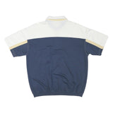SAFE HARBOR Mens White & Navy Short Sleeve Colourblock 2XL Polo Shirt Cotton
