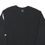 CHAMPION Mens Black Crew Neck S Cotton Blend Sweatshirt Sleeve Logo