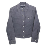 ARMANI JEANS Womens Grey Button Cotton Blend Jacket S Casual Comfortable Fit