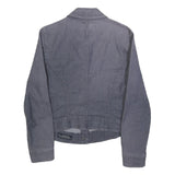 ARMANI JEANS Womens Grey Button Cotton Blend Jacket S Casual Comfortable Fit