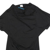 PAUL SMITH Womens Black Basic Short Sleeve Cowl Neck Top M Elegant Comfort