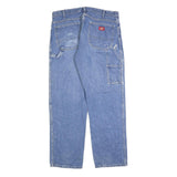 DICKIES Mens Jeans Blue Regular Relaxed Denim Medium W38 L32 Workwear Zip Fly