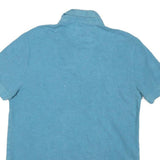 TOMMY HILFIGER Mens Blue Short Sleeve Polo Shirt M Cotton Blend Classic Fit