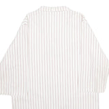 CLINIC DRESS + JOB Womens White & Red Stripe Button Jacket XL Polyester Blend