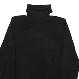 CALVIN KLEIN Womens Black Plain Turtleneck Jumper Basic Knit M Cotton Blend