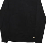 CALVIN KLEIN Womens Black Plain Turtleneck Jumper Basic Knit M Cotton Blend