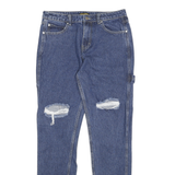 YANGSTER Womens Blue Slim Skinny Denim Cotton Medium W30 L31 Zip Closure Pockets