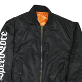 ARMYTEX Mens Black & Orange Bomber Jacket M Polyester Blend Zip Reversible