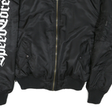 ARMYTEX Mens Black & Orange Bomber Jacket M Polyester Blend Zip Reversible