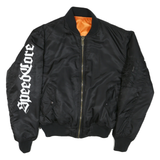 ARMYTEX Mens Black & Orange Bomber Jacket M Polyester Blend Zip Reversible