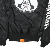 ARMYTEX Mens Black & Orange Bomber Jacket M Polyester Blend Zip Reversible