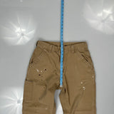 Workwear Carhartt Double Knee Carpenter Trousers - 30W 31L Khaki Cotton