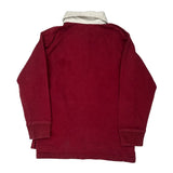 Age 4 Polo By Ralph Lauren Striped Rugby Shirt - 2XS Burgundy Cotton