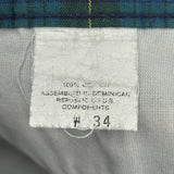 Dockers Checked Shorts - 34W 8L Blue Cotton