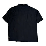 Island Shores Striped Hawaiian Shirt - XL Black Silk