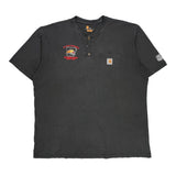 Union Pacific Railroad Carhartt Henley T-Shirt - 2XL Black Cotton