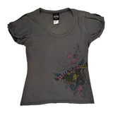 Motorcycles Harley Davidson Graphic T-Shirt - Small Gray Cotton