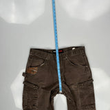 Wrangler Carpenter Trousers - 34W 32L Brown Cotton