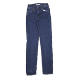 LEVI'S 724 Womens Jeans Blue Slim Skinny Denim W22 L30 Classic Cotton Blend Zip