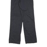 DICKIES Mens Black Regular Fit Straight Leg Trousers W29 L32 Cotton Blend Zip