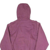 WFS Womens Purple Cotton Hooded Zip Jacket M Casual Classic Plain Outdoor