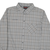 MAMMUT Mens Grey & White Check Shirt M Outdoor Casual Long Sleeve