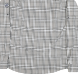 MAMMUT Mens Grey & White Check Shirt M Outdoor Casual Long Sleeve